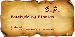 Batthyány Placida névjegykártya